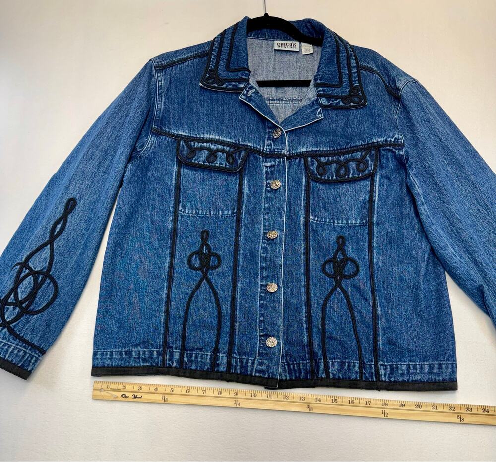 Chicos plus size jacket  100% cotton Whimsigoth Y2K 90s Boho Cowgirl Gothic
